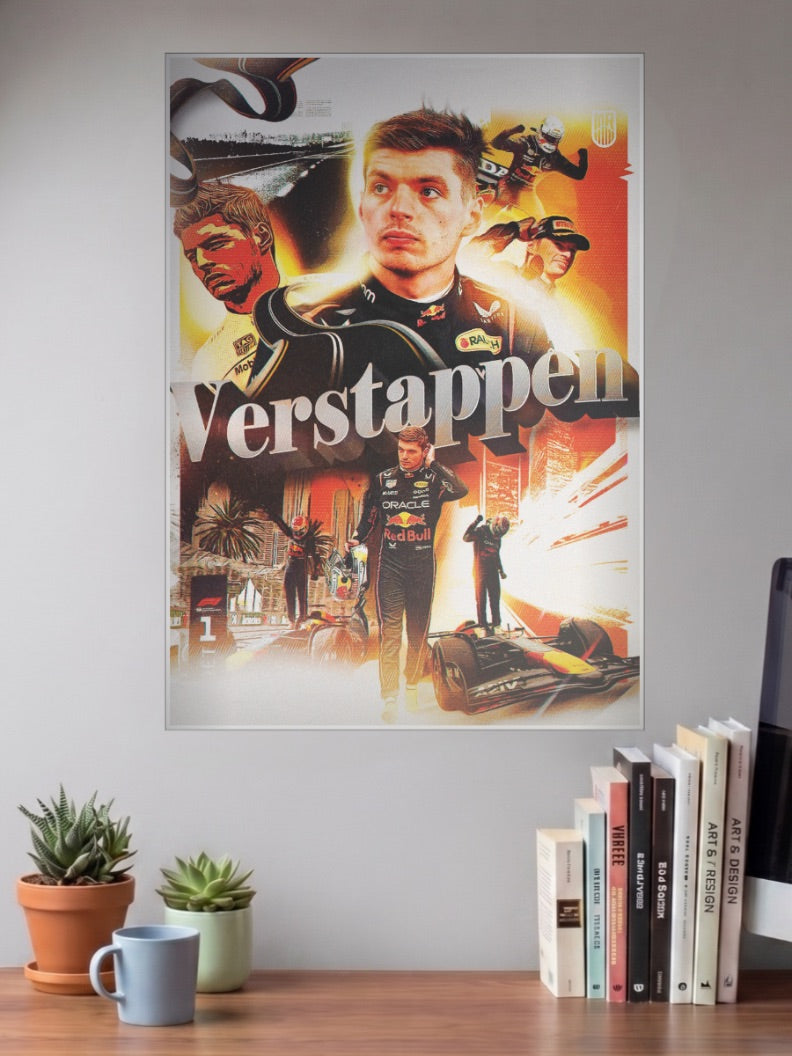 Max Verstappen Three Time Champ F1 Poster