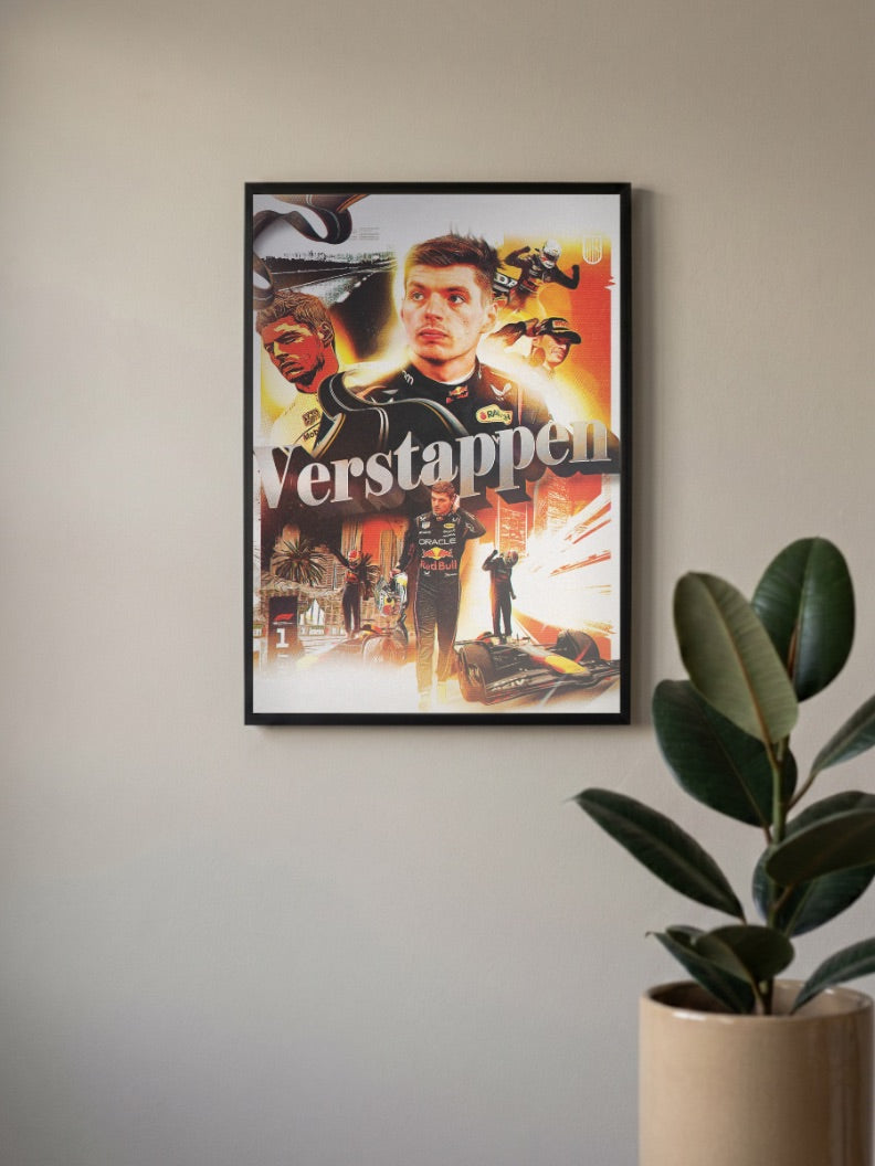 Max Verstappen Three Time Champ F1 Poster