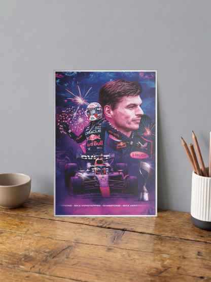 Max Verstappen Trophy F1 Poster