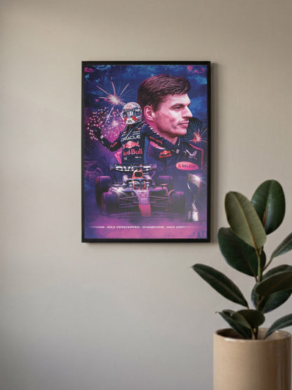 Max Verstappen Trophy F1 Poster