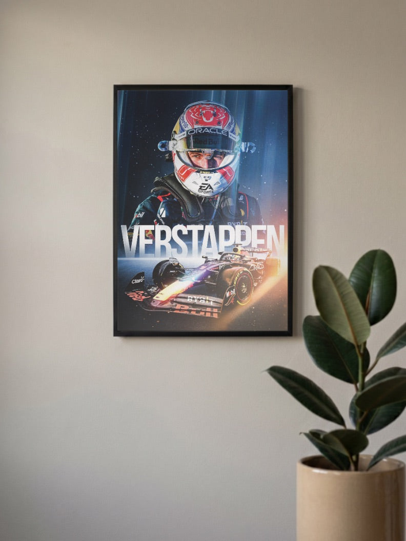 Max Verstappen Helmet F1 Poster