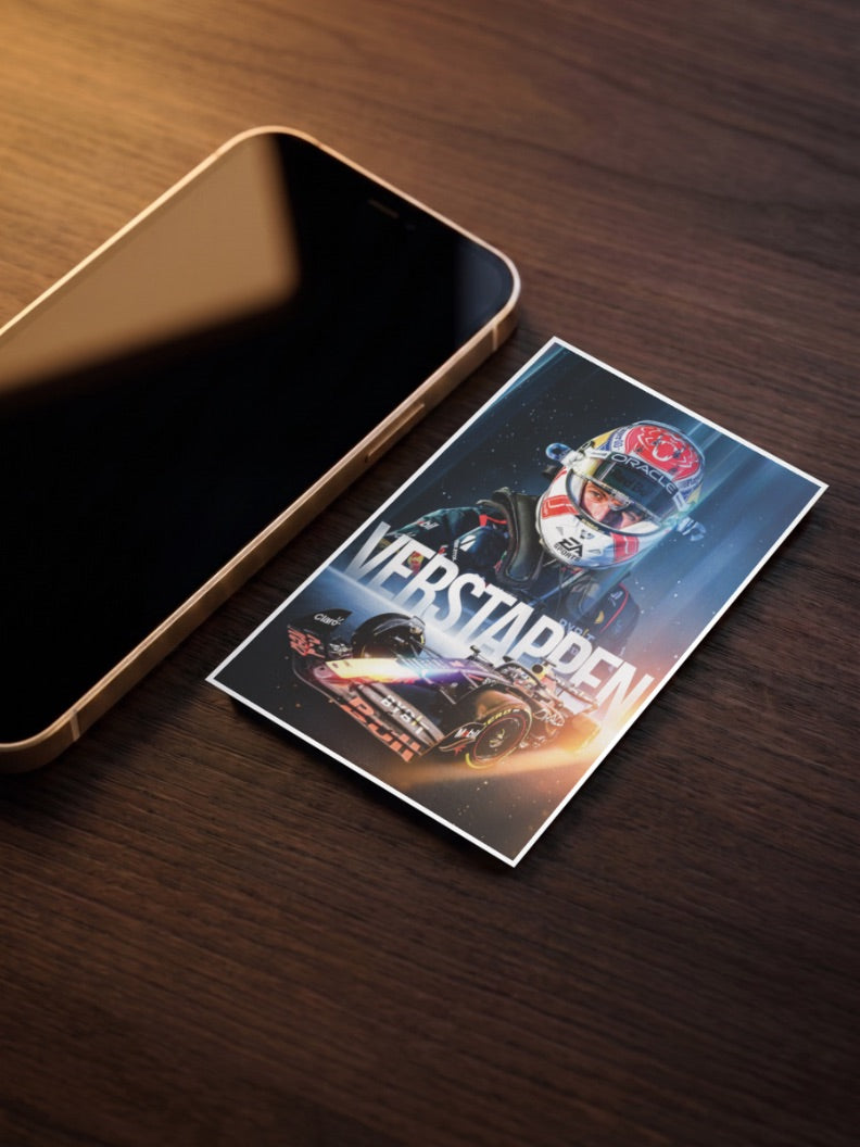 Max Verstappen Helmet F1 Poster