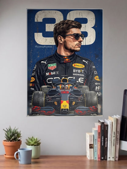 Max Verstappen Four Time Champ F1 Poster