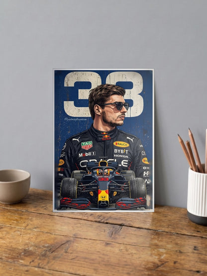 Max Verstappen Four Time Champ F1 Poster
