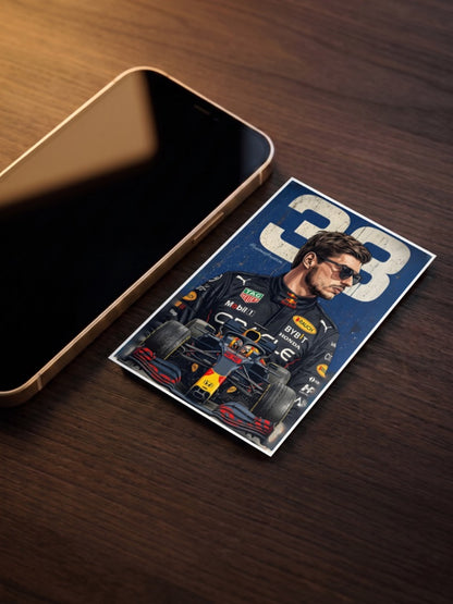 Max Verstappen Four Time Champ F1 Poster