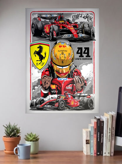 Lewis Hamilton Ferrari 2026 Kit F1 Poster