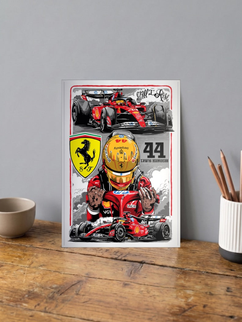 Lewis Hamilton Ferrari 2026 Kit F1 Poster