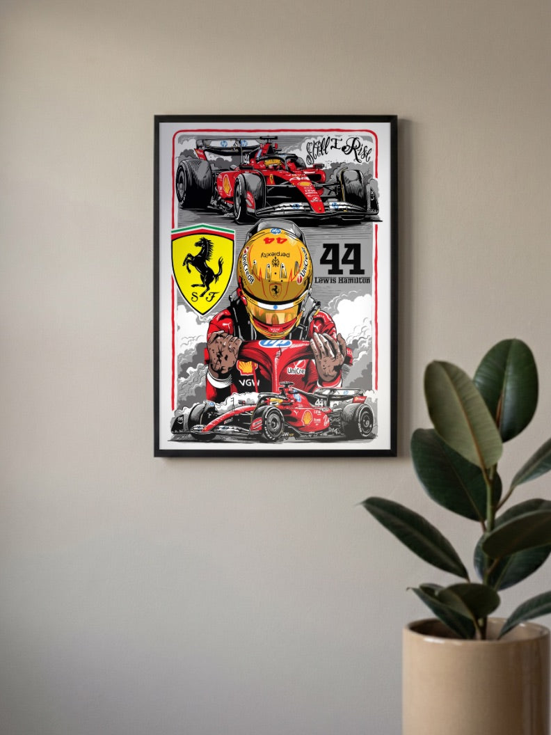Lewis Hamilton Ferrari 2026 Kit F1 Poster