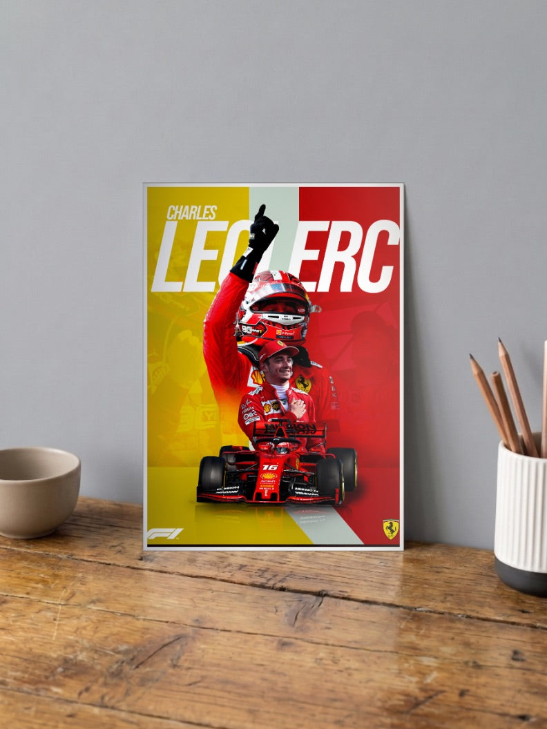 Charles Leclerc Victory Poster