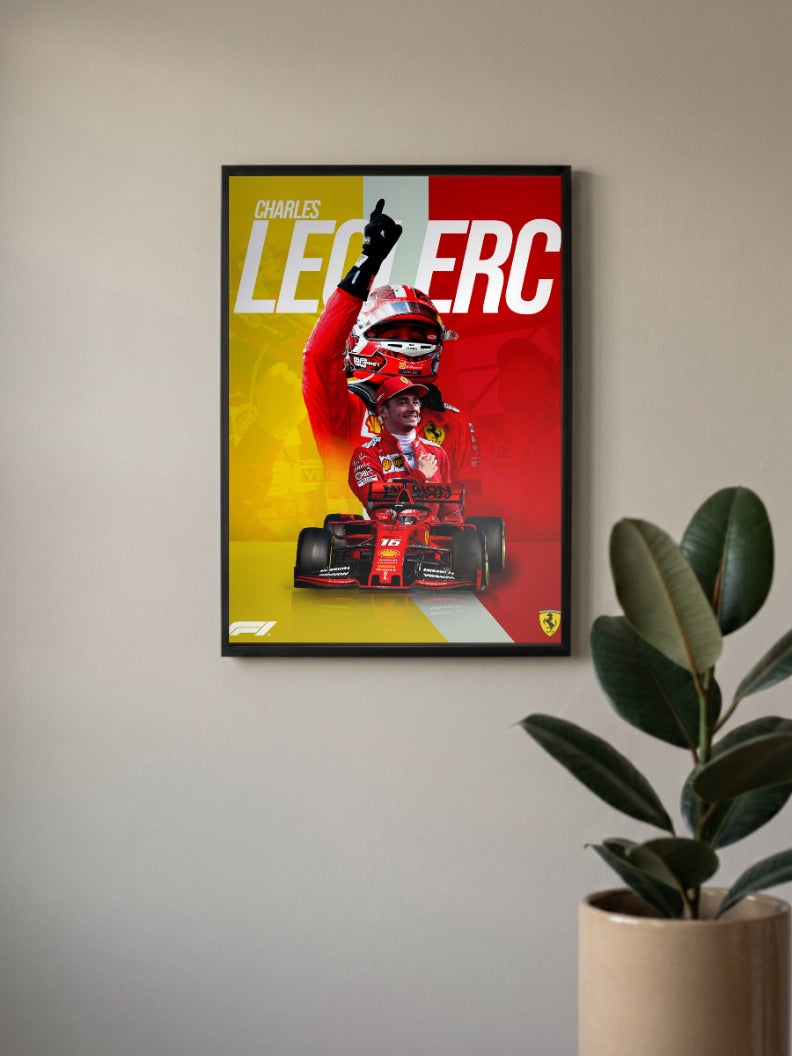 Charles Leclerc Victory Poster