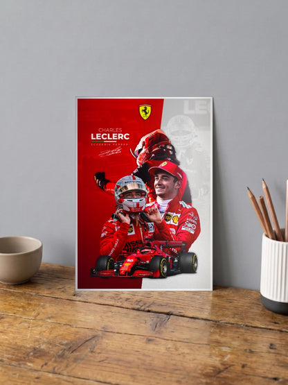 Charles Leclerc Autograph Poster