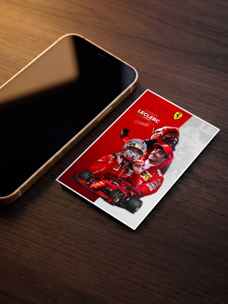 Charles Leclerc Autograph Poster