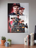 Max Verstappen Champion Poster
