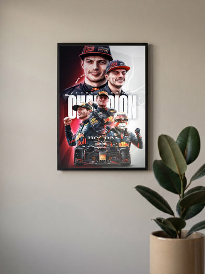 Max Verstappen Champion Poster