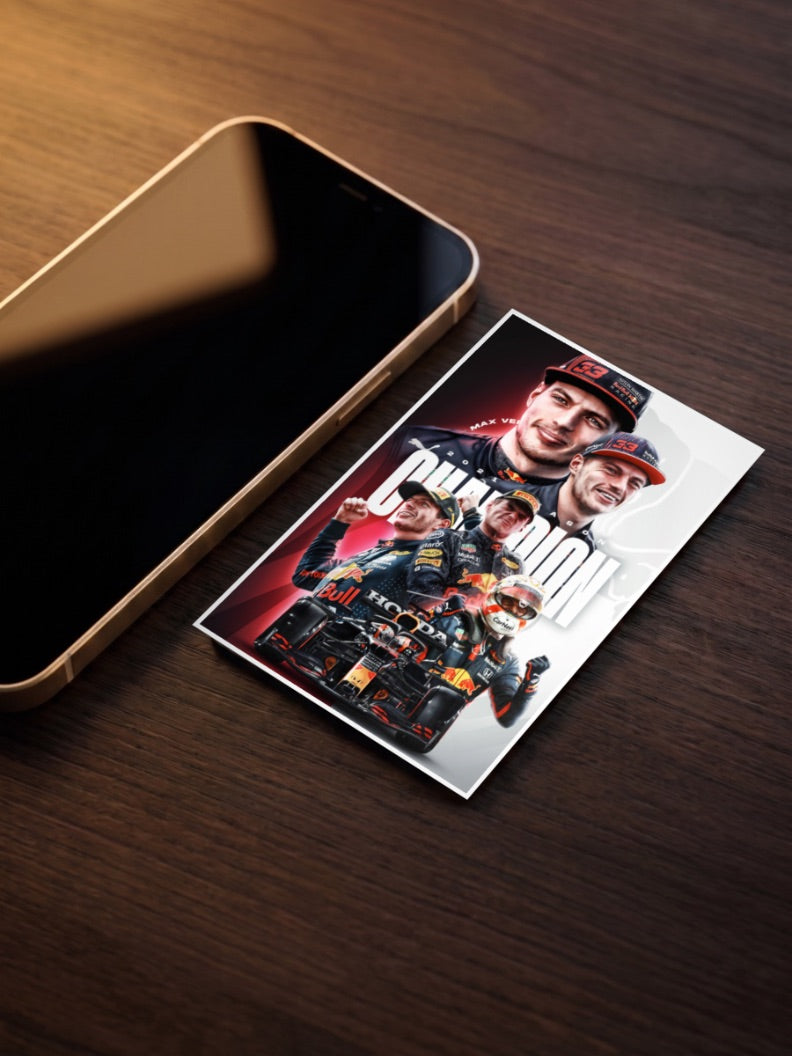 Max Verstappen Champion Poster