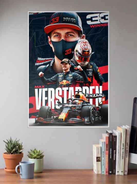 Max Verstappen Red Bull Collage Poster