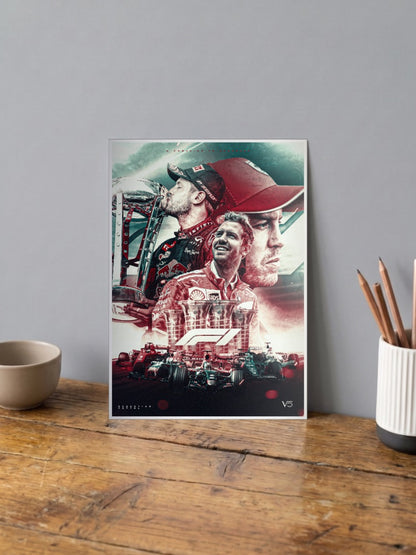 Sebastian Vettel trophy Poster