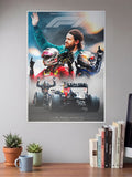 Sebastian Vettel Collage Poster