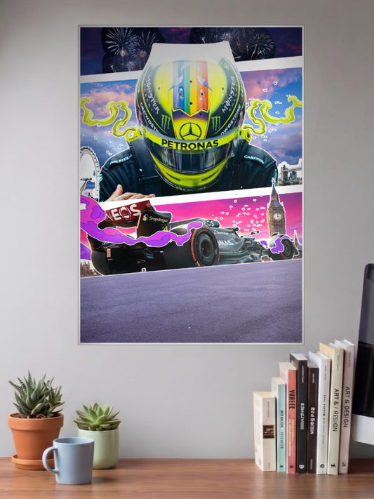 Lewis Hamilton Pride Helmet F1 Poster