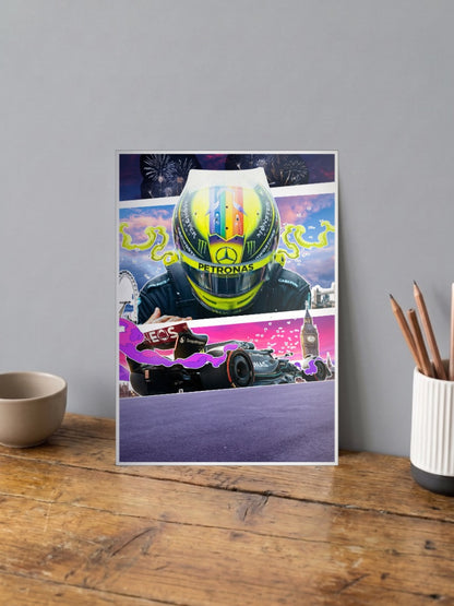 Lewis Hamilton Pride Helmet F1 Poster