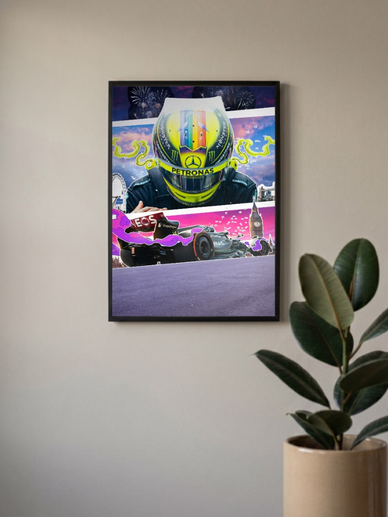 Lewis Hamilton Pride Helmet F1 Poster