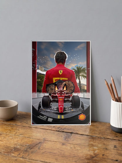 Carlos Sainz Mexico Win F1 Poster