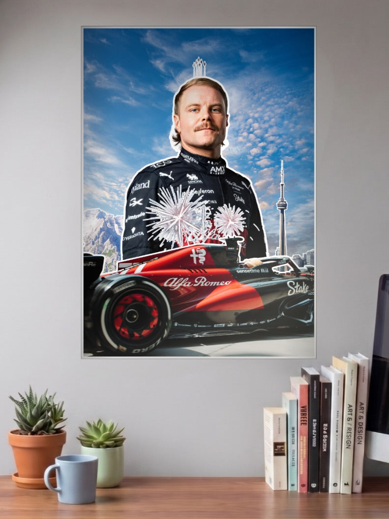 Valtteri Bottas Alfa Romeo F1 Poster