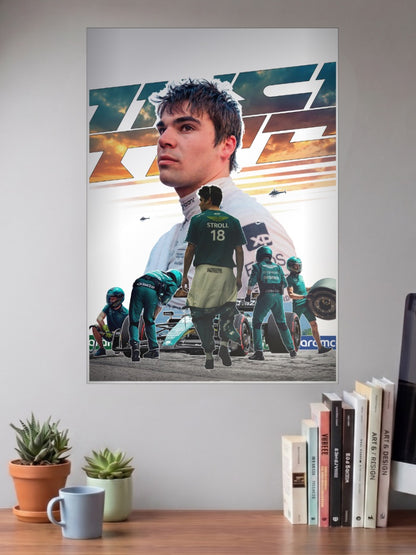 Lance Stroll Aston Martin F1 Poster