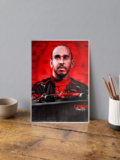 Lewis Hamilton Ferrari Move F1 Poster