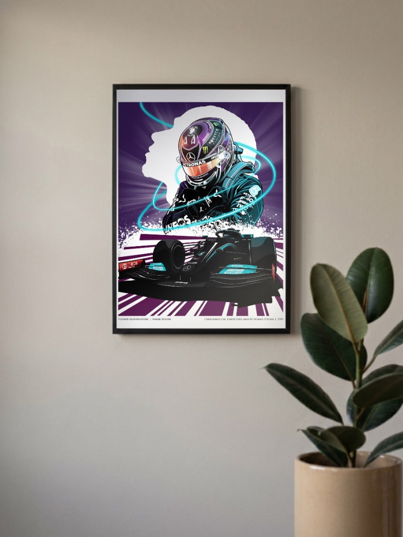 Lewis Hamilton W12 Poster