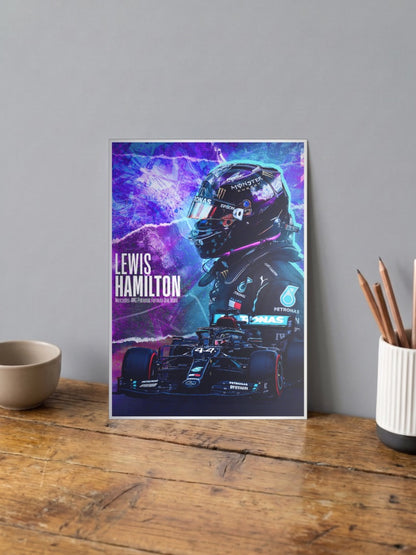 LEWIS HAMILTON Formula 1 Poster