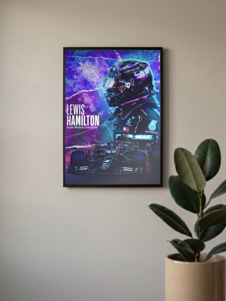 LEWIS HAMILTON Formula 1 Poster
