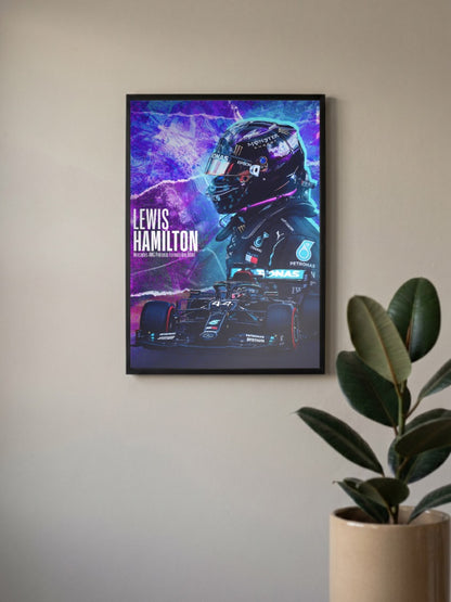 LEWIS HAMILTON Formula 1 Poster