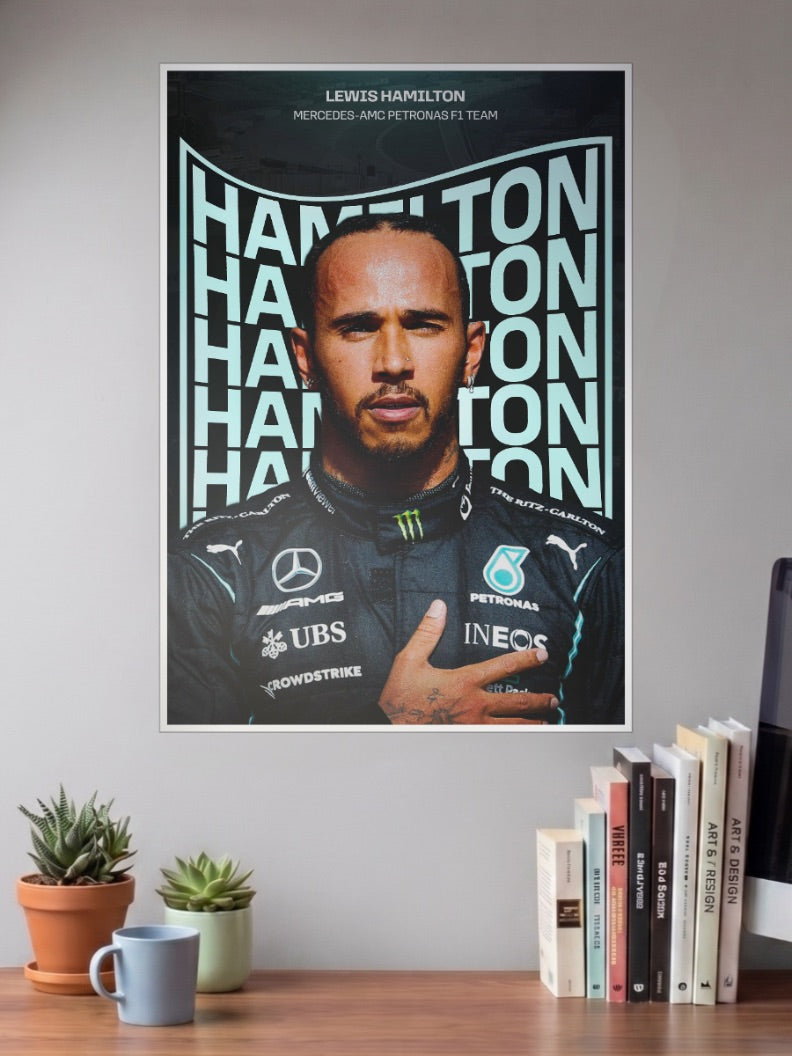 LEWIS HAMILTON Mercedes Petronas Poster