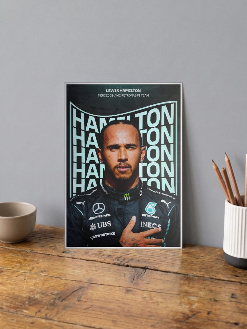 LEWIS HAMILTON Mercedes Petronas Poster