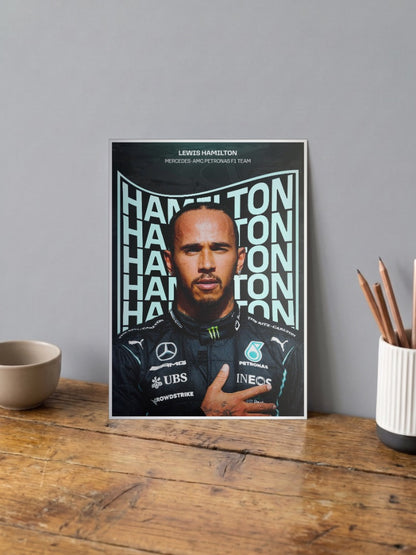 LEWIS HAMILTON Mercedes Petronas Poster