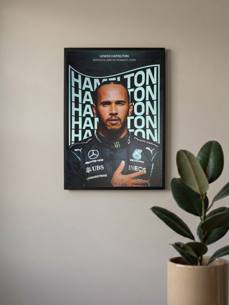 LEWIS HAMILTON Mercedes Petronas Poster