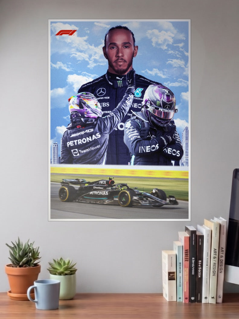 LEWIS HAMILTON F1 Poster