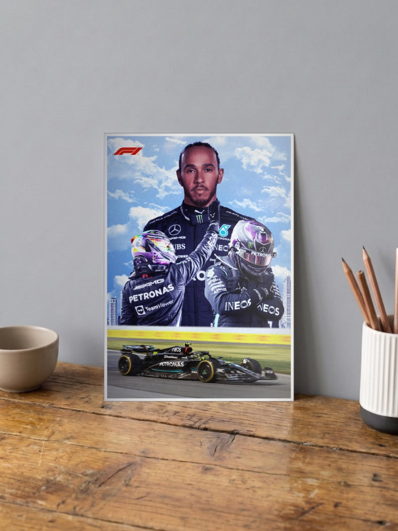 LEWIS HAMILTON F1 Poster