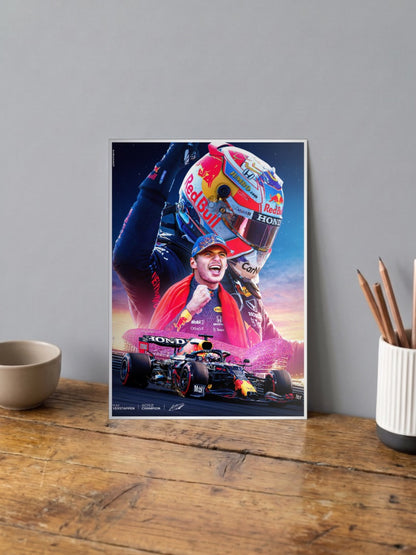 Max Verstappen Champion Poster