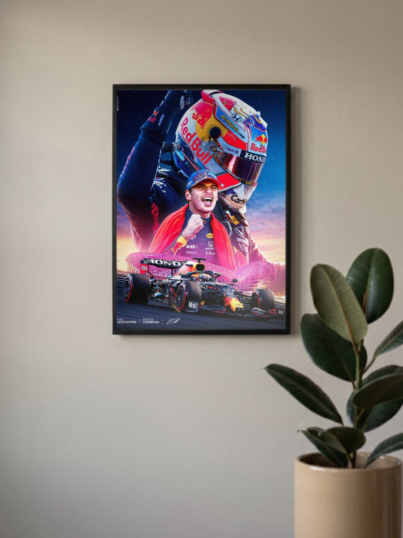 Max Verstappen Champion Poster