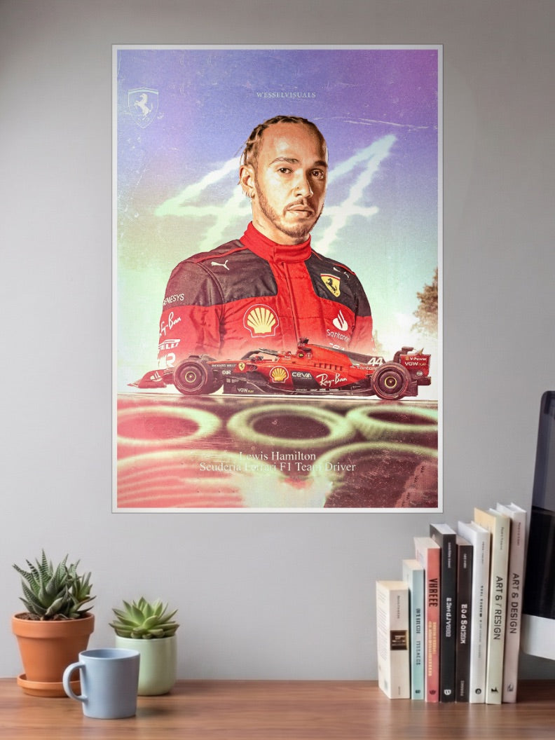 Lewis Hamilton Scuderia Ferrari F1 Poster