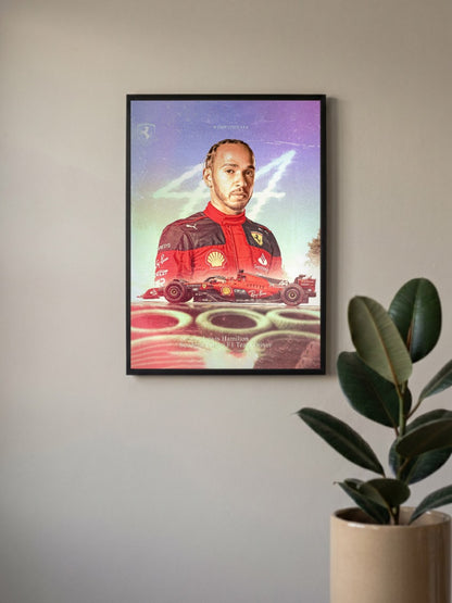 Lewis Hamilton Scuderia Ferrari F1 Poster