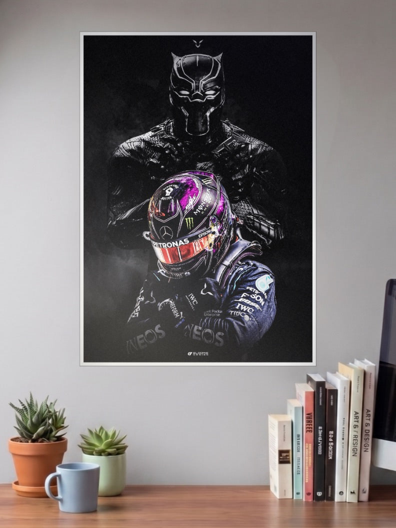 LEWIS HAMILTON (BLACK PANTHER) Poster