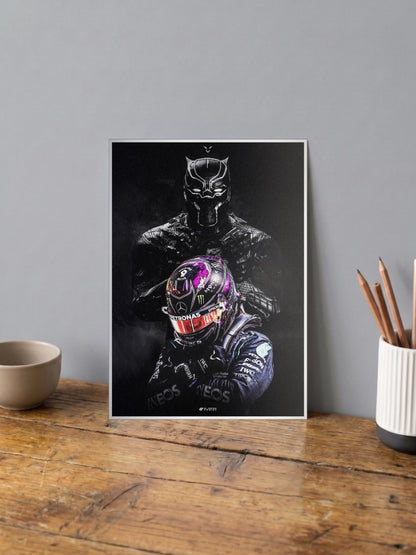 LEWIS HAMILTON (BLACK PANTHER) Poster