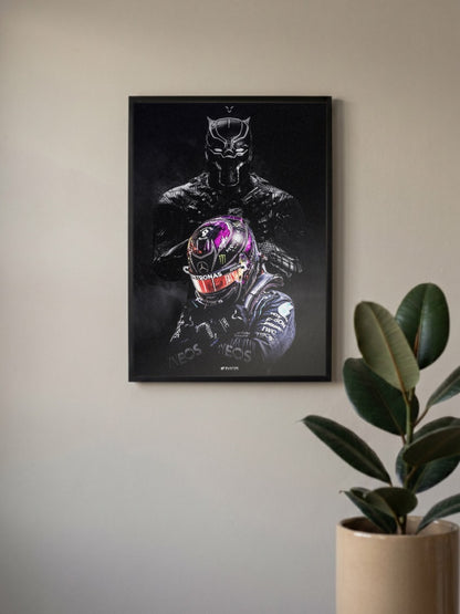 LEWIS HAMILTON (BLACK PANTHER) Poster