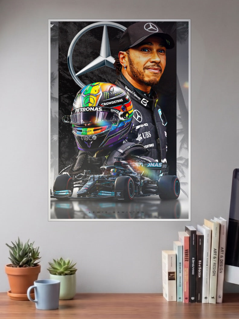 Lewis Hamilton MERCEDES AMG F1 Poster