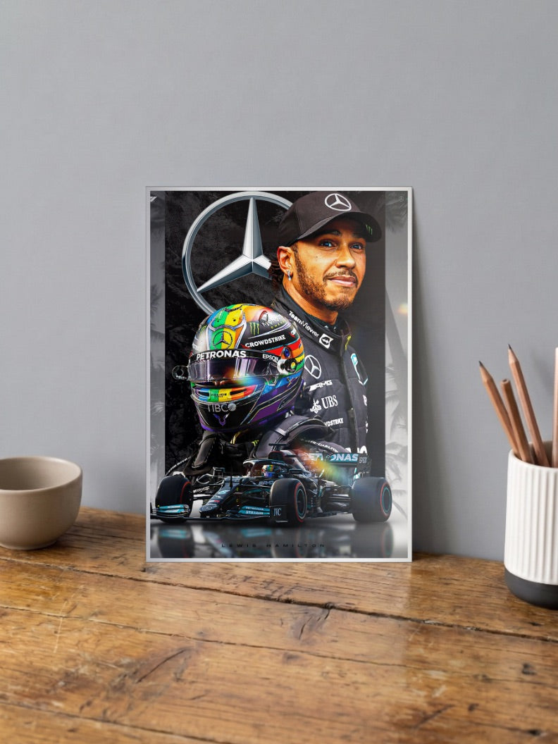 Lewis Hamilton MERCEDES AMG F1 Poster
