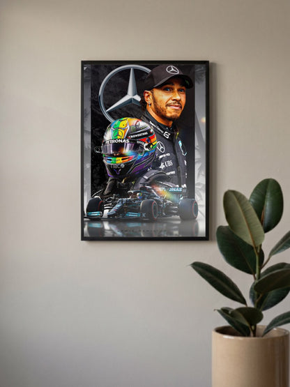 Lewis Hamilton MERCEDES AMG F1 Poster