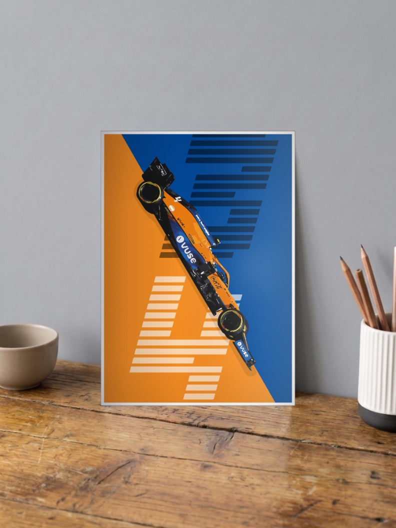 McLaren Papaya Number 4 F1 Poster